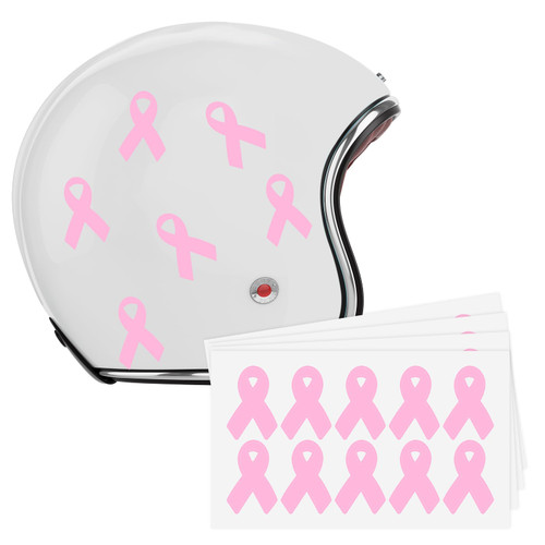 Jenaai 100 Pcs Breast Cancer Awareness Football Helmet Decals Pink Ribbon Decals Stickers Breast Cancer Decals Stickers Football Helmet Stickers for Breast Cancer Awareness Events Support Fundraisers