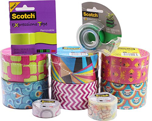 Scotch Assorted Duct Tapes, For Crafting and Household Use, 10 Rolls