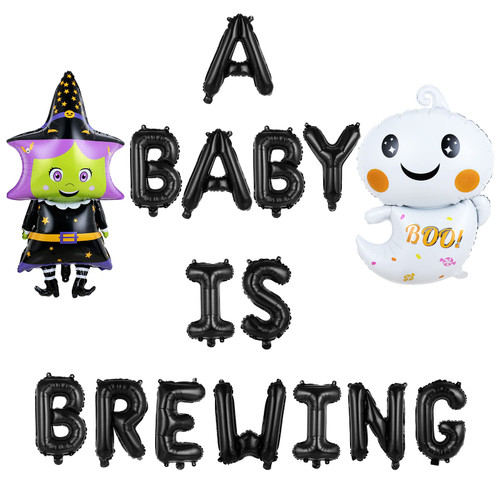 A Baby is Brewing Halloween Baby Shower Balloons Decorations A Baby is Brewing Balloon Garland and Halloween Witch Ghost Foil Balloons for Halloween Baby Shower Birthday Party Supplies A Baby is Brewing Halloween Baby Shower Balloons Decorations A Baby is Brewing Balloon Garland and Halloween Witch Ghost Foil Balloons for Halloween Baby Shower Birthday Party Supplies