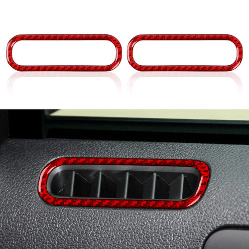 Car Side Air Outlet Vent Interior Trim Cover for Ford Mustang 2009 2010 2011 2012 2013 2014 Carbon Fiber Sticker Accessories