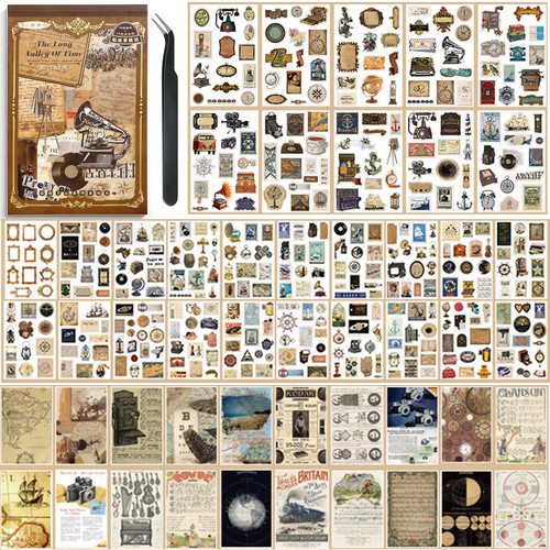 Vintage Aesthetic Stickers, 50 Sheets Washi Sticker Book for Adults, 30 Sheets Scrapbook Stickers and 20 Sheets Scrapbooking Papers for Bullet Journaling Junk Journal Supplies Ephemera Stickers Vintage Aesthetic Stickers, 50 Sheets Washi Sticker Book for Adults, 30 Sheets Scrapbook Stickers and 20 Sheets Scrapbooking Papers for Bullet Journaling Junk Journal Supplies Ephemera Stickers