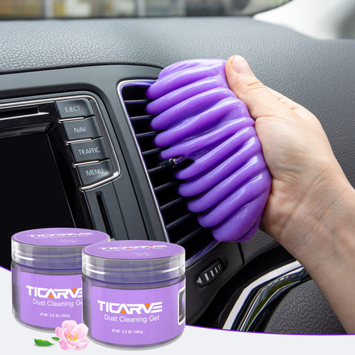 TICARVE Cleaning Gel for Car Putty Car Vent Cleaner Cleaning Putty Gel Auto Tools Car Interior Cleaner Dust Mud for Cars and Keyboard Cleaner Slime Purple 2Pack TICARVE Cleaning Gel for Car Putty Car Vent Cleaner Cleaning Putty Gel Auto Tools Car Interior Cleaner Dust Mud for Cars and Keyboard Cleaner Slime Purple 2Pack