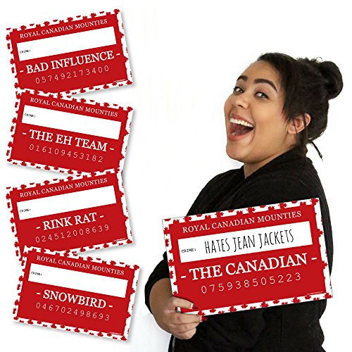Big Dot of Happiness Canada Day - Canadian Party Mug Shots - Photo Booth Props Canadian Party Mugshot Signs - 20 Count Big Dot of Happiness Canada Day - Canadian Party Mug Shots - Photo Booth Props Canadian Party Mugshot Signs - 20 Count