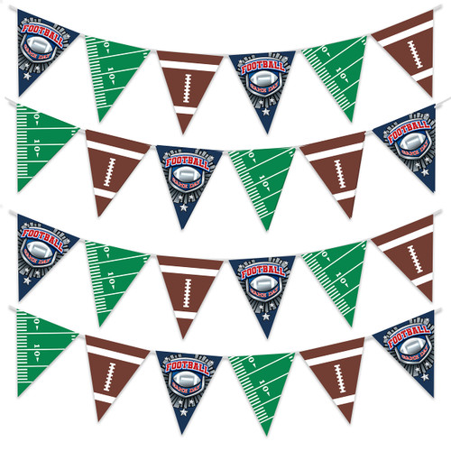 Treasures Gifted Football Pennant Banners 2 Pack - Football Party Decorations - Football Party Supplies - Football Birthday Party Decorations - Football Decorations - Football Birthday Banner