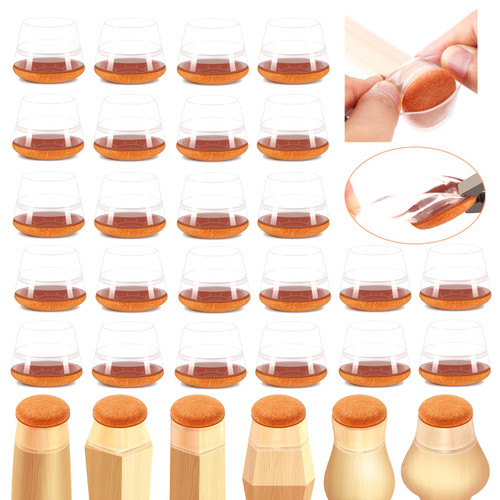 2023 Upgrade Chair Leg Protectors for Hardwood Floors, 24Pcs Thicken Furniture Pads, Silicone Chair Leg Floor Protectors, Furniture Pads for Hardwood Floors, Chair Legs Socks Pads Caps Covers (S) 2023 Upgrade Chair Leg Protectors for Hardwood Floors, 24Pcs Thicken Furniture Pads, Silicone Chair Leg Floor Protectors, Furniture Pads for Hardwood Floors, Chair Legs Socks Pads Caps Covers (S)