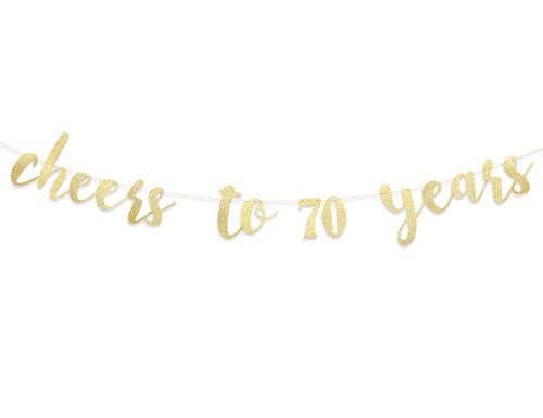 Cheers To 70 Years Banner - 70th Birthday Decorations,70th Birthday Banner,70th Anniversary Banner,70th Birthday Banner For Men/Women