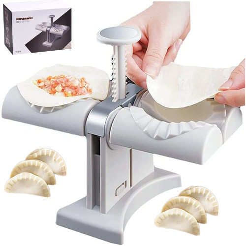 Household Double Head Automatic Dumpling Maker Mould Dumpling Maker Press Dumpling Wrapper Tool Dumpling Skin Maker Molds, Easy-tool for Dumpling, Wrap Two At A Time