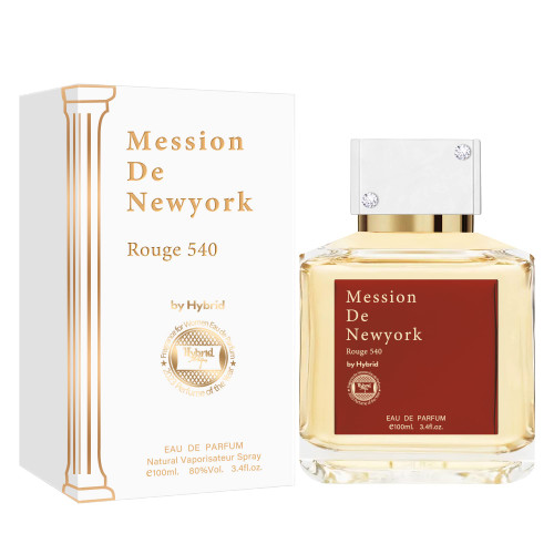 Hybrid & Company Mession De New York Rougo 540 Eau De Parfum Natural Spray Fresh Floral Scent, 3.4 Fl Oz