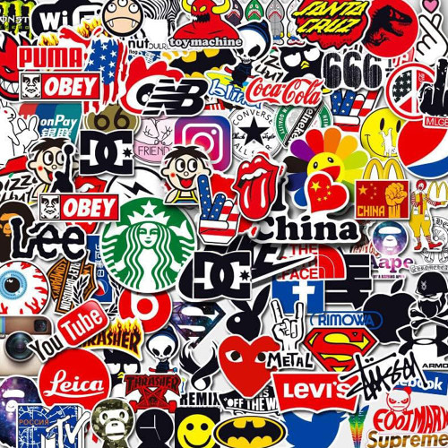 Cool Logo Stickers | Maseihels 100pcs Cool Logo Stickers for Teens Kids Adults Waterproof Vinyl Stickers Cute Funny Stickers for Laptop Tablet Phone Hydroflasks Water Bottle Bike Luggage Computer