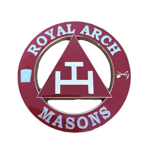 Red Royal Arch Freemasonry Masonic Car Emblem Freemason Metal Auto Decal Gift
