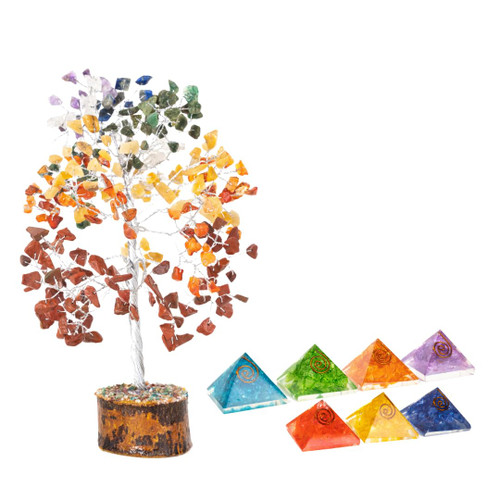 World of Crystals Seven Chakra Tree of Life, Tree for Positive Energy - Feng Shui Artificial Tree, Crystal Decoration, Money, Handmade Stone Healing, Spiritual Healing Table Decor Gift 12 Inch World of Crystals Seven Chakra Tree of Life, Tree for Positive Energy - Feng Shui Artificial Tree, Crystal Decoration, Money, Handmade Stone Healing, Spiritual Healing Table Decor Gift 12 Inch