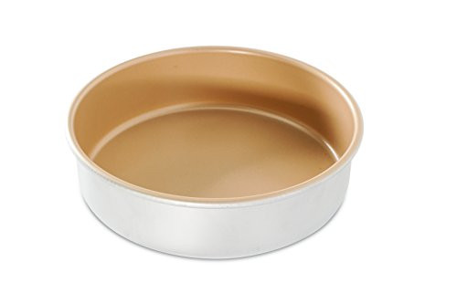 Nordic Ware 46950AMZ Natural Aluminum NonStick Commercial Round Layer Cake Pan, Exterior Dimensions 9.63 x 9.63 x 2.5 Inches