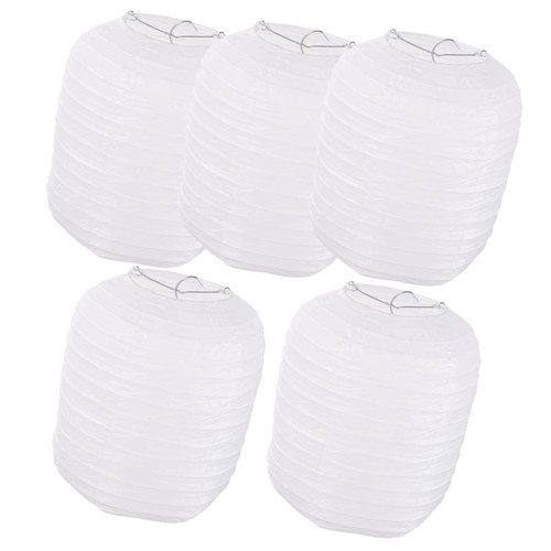 OSALADI 5pcs Winter Melon Paper Lantern Chinese Decorations Chandelier Shades Chinese Paper Lantern Folding Paper Lantern Sushi Wall Decoration Hanging Paper Lanterns White Paper Lanterns