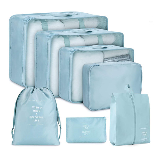 7 Set Packing Cubes for Suitcases,Luggage Organizer Bags,Packing Cubes for Carry On Suitcase,Travel Cubes for Luggage, Portable?Foldable Lightweight Suitcase Organizer Bags Set (Sky Blue) 7 Set Packing Cubes for Suitcases,Luggage Organizer Bags,Packing Cubes for Carry On Suitcase,Travel Cubes for Luggage, Portable?Foldable Lightweight Suitcase Organizer Bags Set (Sky Blue)