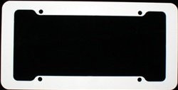 White Plastic License Plate Tag Frame LPF-2000