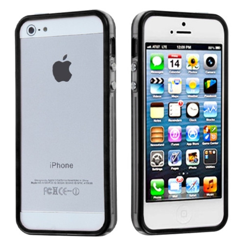 MyBat iPhone 5s/5 MyBumper Phone Protector Cover - Retail Packaging - Black/Clear MyBat iPhone 5s/5 MyBumper Phone Protector Cover - Retail Packaging - Black/Clear
