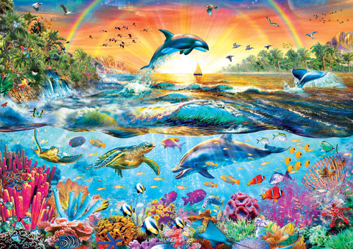 Buffalo Games - Amazing Nature Collection - Tropical Paradise - 500 Piece Jigsaw Puzzle Multicolor, 21.25"L X 15"W Buffalo Games - Amazing Nature Collection - Tropical Paradise - 500 Piece Jigsaw Puzzle Multicolor, 21.25"L X 15"W