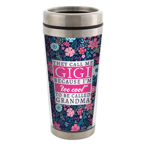 Elanze Designs Gigi Too Cool to be Called Grandma Stainless Steel 16 oz Travel Mug with Lid