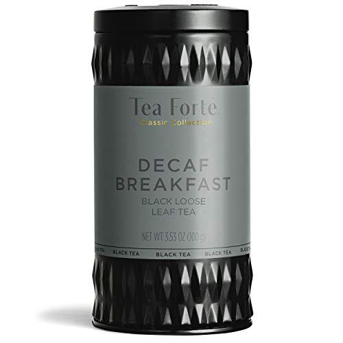 Tea Forte Black Tea DECAF BREAKFAST, 3.53 Ounce Loose Leaf Tea Canister Tea Forte Black Tea DECAF BREAKFAST, 3.53 Ounce Loose Leaf Tea Canister