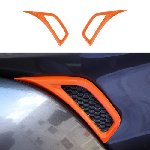 RT-TCZ for Wrangler JL Fender Vent Decal Cover Accent, Orange Trim Exterior Accessories for Jeep Wrangler 2018-2022 JL JLU Gladiator JT, 2PCS