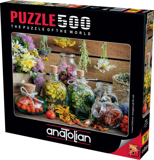 Anatolian Puzzle - Herbal Therapy, 500 Piece Jigsaw Puzzle, 3621,Multicolor,Standard