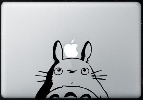 Totoro and Apple - Vinyl MacBook/Laptop Decal Sticker Graphic