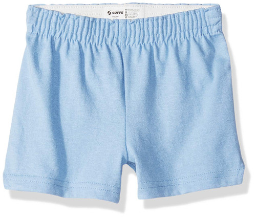 Soffe Girls' Authentic Cheer Short, Light Blue, Medium (1-Pack)