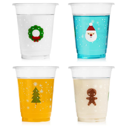 50 Pack Disposable Plastic Christmas Cups 12 oz. Santa Tree Wreath Gingerbread Clear Drinking Cup Winter Xmas Dinner Beverage Drink for Adults Kids Festive Holiday Tableware Party Supplies Decorations 50 Pack Disposable Plastic Christmas Cups 12 oz. Santa Tree Wreath Gingerbread Clear Drinking Cup Winter Xmas Dinner Beverage Drink for Adults Kids Festive Holiday Tableware Party Supplies Decorations