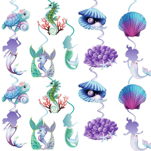 30 Pcs Mermaid Party Hanging Swirl Decorations,Ocean Mermaid Ceiling Streamers for Under The Sea Party Favors, Mermaid Theme Baby Shower Birthday Party Supplies (Blue) 30 Pcs Mermaid Party Hanging Swirl Decorations,Ocean Mermaid Ceiling Streamers for Under The Sea Party Favors, Mermaid Theme Baby Shower Birthday Party Supplies (Blue)