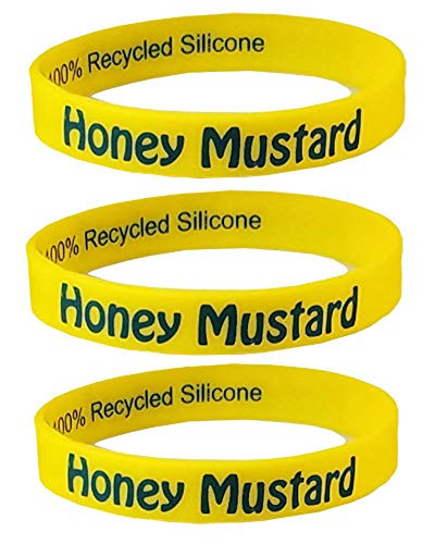 Squeeze Bottle Labels: Clearly Identify each Condiment Container: Squeeze Bottle or FIFO: Honey Mustard Salad Dressing Labels - 3 Pack: Eco Friendly: Made from 100% Recycled Silicone