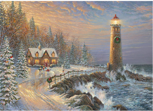 Ceaco - Thomas Kinkade - Holiday - Christmas Lighthouse - 1000 Piece Jigsaw Puzzle Ceaco - Thomas Kinkade - Holiday - Christmas Lighthouse - 1000 Piece Jigsaw Puzzle
