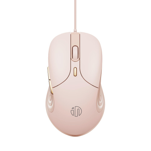 Wired PC Mouse, Silent Click, 4800DPI Adjustable & 6 Programmable Buttons, Optical Tracking, Ergonomic Design, Streamlined USB Wired Mouse for PC Laptop Computer Working and Gaming(Pink)
