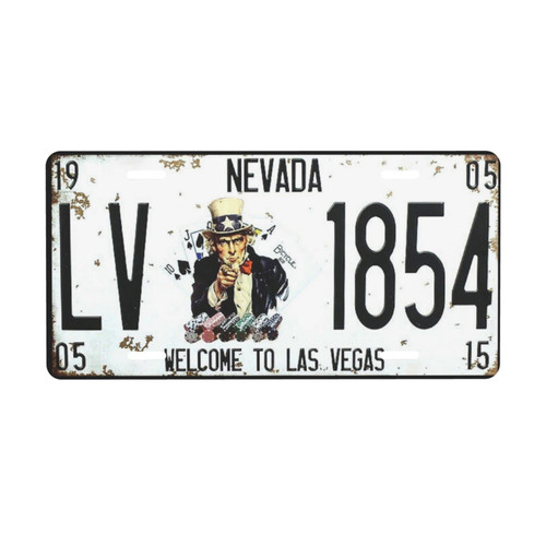 Nevada License Plate Vintage License Plate Decor Rusty Metal Sign car Front License Plate Personalized License Plate,Old License Plates,Aluminum Novelty License Plate,6X12 Inch-13