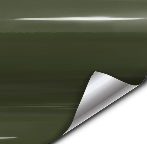 VViViD Gloss Military Green Premium Vinyl Wrap Film (1ft x 5ft)