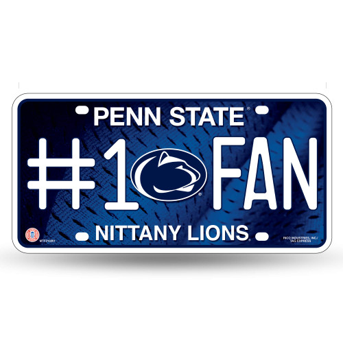 Rico Industries NCAA Penn State Nittany Lions #1 Fan Metal License Plate Tag Rico Industries NCAA Penn State Nittany Lions #1 Fan Metal License Plate Tag