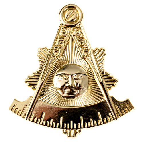 Past Master Masonic Auto Emblem - [Gold][2'' Tall]