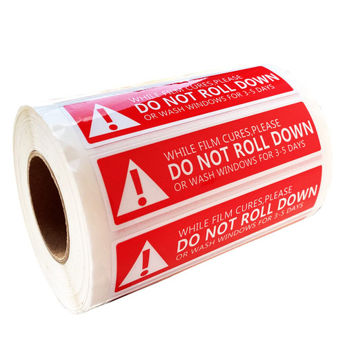 Top label Do Not Roll Down Warning Labels,Windows Film Attention Caution Stickers,4x1 Inch,500 Pcs Per Pack