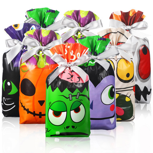 Funrous 48 Pcs Halloween Party Favor Bags Halloween Drawstring Plastic Gift Bags Trick or Treat Candy Bags Goodie Cookie Treat Bags for Kid Birthday Snack Wrapping Halloween Theme Party Favor Supplies Funrous 48 Pcs Halloween Party Favor Bags Halloween Drawstring Plastic Gift Bags Trick or Treat Candy Bags Goodie Cookie Treat Bags for Kid Birthday Snack Wrapping Halloween Theme Party Favor Supplies