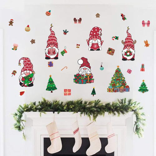 IARTTOP Multicolor Christmas Gnomes Wall Decals Merry Christmas Wall Sticker Holiday Decoration Decals for Living Room Party Bedroom Decor. IARTTOP Multicolor Christmas Gnomes Wall Decals Merry Christmas Wall Sticker Holiday Decoration Decals for Living Room Party Bedroom Decor.