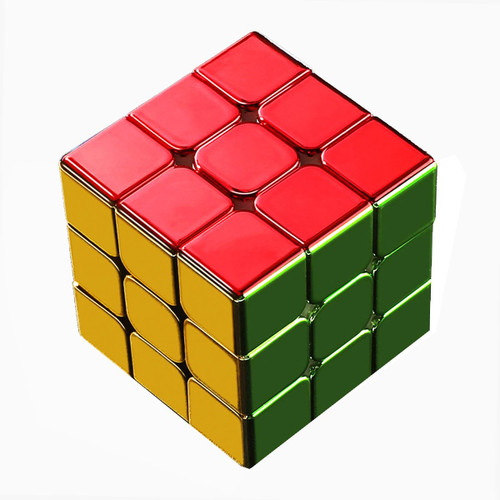 HELLOCUBE 3x3 Speed Cube Magnetic Stickerless Reflective Mirror Reflective 3x3x3 Magic Cube Puzzle Toys
