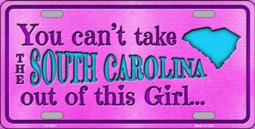 South Carolina Girl Novelty Metal License Plate Tag LP-9831 South Carolina Girl Novelty Metal License Plate Tag LP-9831
