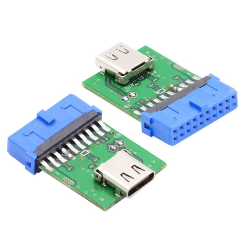xiwai USB 3.0 Internal 19pin 20pin Header to Single Ports USB 3.1 Type-C USB-C Female Motherboard Adapter PCBA 480Mbps