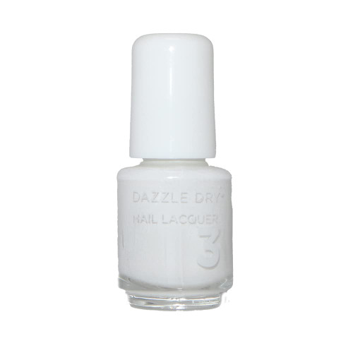 Dazzle Dry Nail Mini Lacquer (Step 3) - White Lightning - A true stark white full coverage cream. Full coverage cream. (0.17 fl oz)