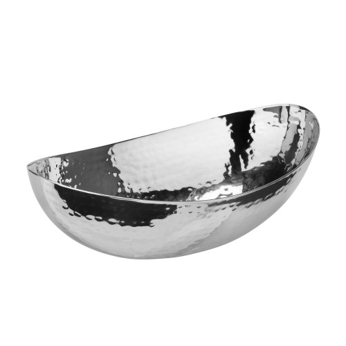 Elegance Hammered 4-1/2-Inch Stainless Steel Wine Coaster