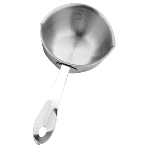 VILLCASE Stainless Steel Butter Warmer Pan Coffee Milk Warmer Pot Butter Melting Pot with Dual Pour Spouts for Chocolate Melting Coffee Tea Soup Warming 300ml VILLCASE Stainless Steel Butter Warmer Pan Coffee Milk Warmer Pot Butter Melting Pot with Dual Pour Spouts for Chocolate Melting Coffee Tea Soup Warming 300ml