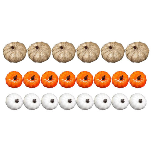 LokweeTal Halloween Artificial Pumpkins Autumn Fall Lifelike Foam Pumpkins Decorative Props 22PCSSimulation Pumpkin