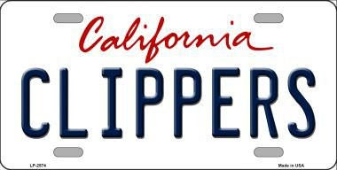 Clippers California Novelty State Metal License Plate Tag LP-2574