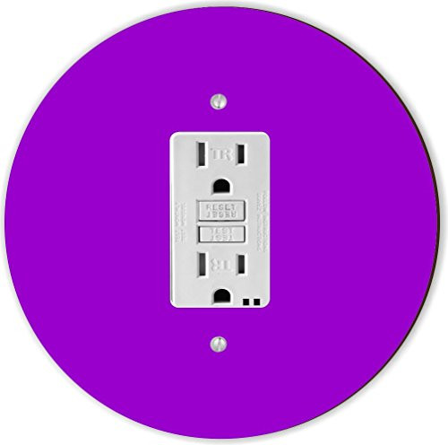 Rikki Knight RND-GFISINGLE-172 Round Single GFI Light Switch Plate, Purple
