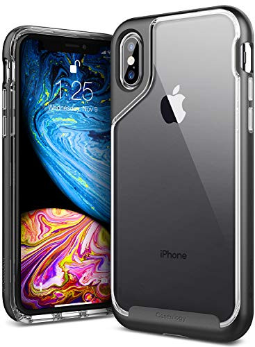 Caseology [Skyfall Series] iPhone Xs/iPhone X Case - [Clear Back/Premium Finish/AirSpace] - Soft Stone