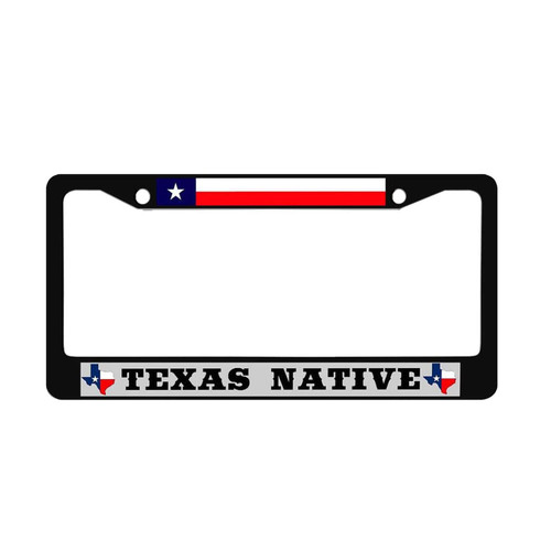 Texas Native Texas Duty Metal Car License Plate 0340 Black License Plate frameLicense Plate Frame License Plate frame1PCS-License Plate Frame